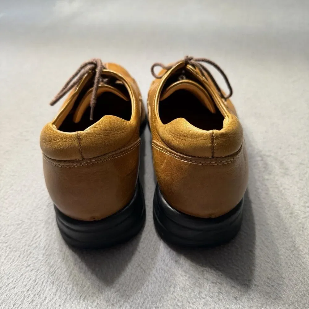 Johnston & Murphy Mens Size 8.5 M Brown Leather Split Toe Derby Dress Shoe